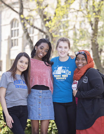 4 students at Mount Mary University