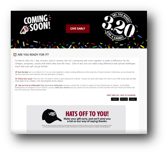 Blog on Giving Days in 2024: Example of University of South Carolina Giving Day Message